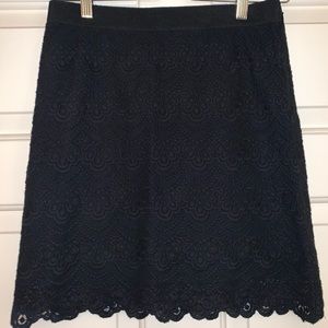 J Crew scalloped lace skirt